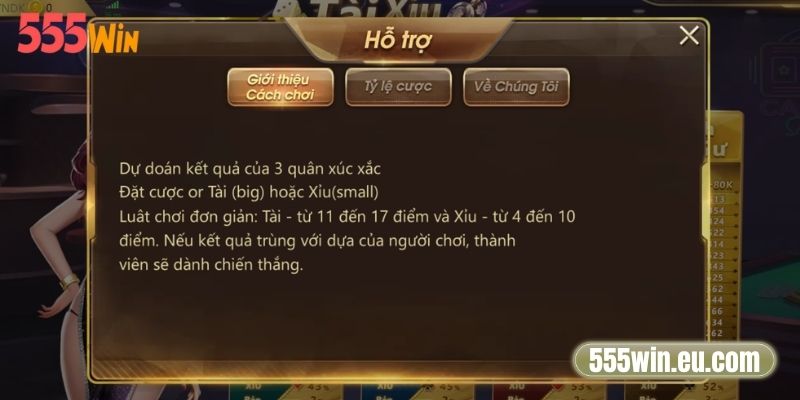 Trải Nghiệm Giải Trí Đỉnh Cao Cùng Game Tài Xỉu 555Win 2 cach choi tai xiu 555win chi tiet cho nguoi moi