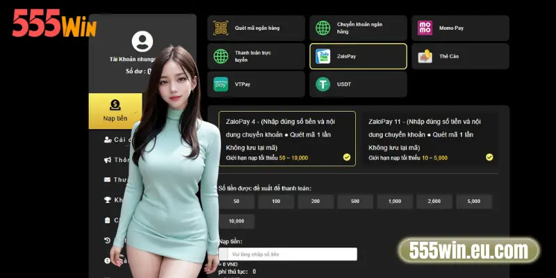 Nạp Tiền 555Win - Hướng Dẫn Chi Tiết, An Toàn & Nhanh Gọn 2 Lưu ý khi nạp tiền vào 555Win